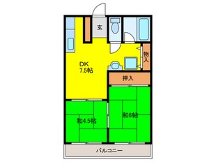 小笹カステリアＡ棟の物件間取画像